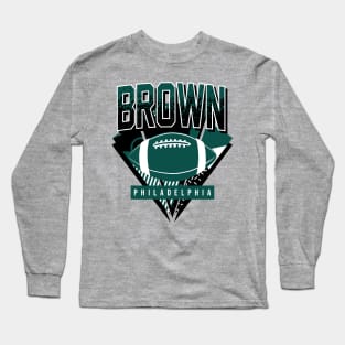 Brown Philadelphia Football Retro Long Sleeve T-Shirt